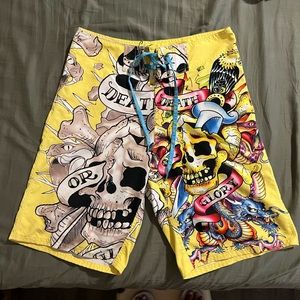 Vintage Ed Hardy swim trunks